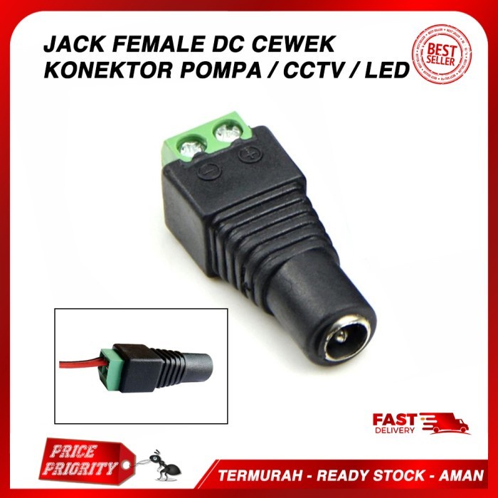 Jack Female DC / Jack DC Female Cewe Konektor Kamera CCTV Pompa DC MURAH