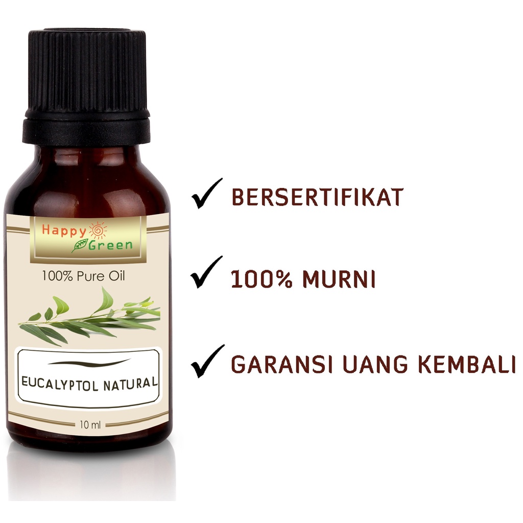 Happy Green Eucalyptol Natural Oil - Minyak 1,8 - Cineole Alami Cineol