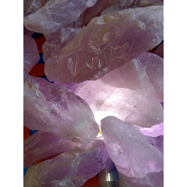 ✅ 1/2 KG Kecubung Ungu / Amethyst / Bungur / Anggur ( Rough Bahan Batu Permata - bukan bacan giok ob