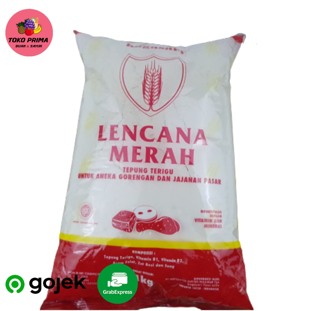 

Tepung Terigu Protein Rendah Cap Lencana Merah (@1000 gram)