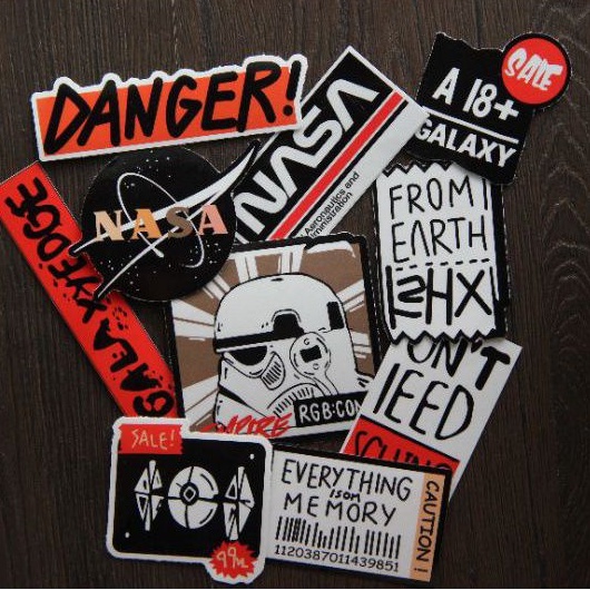 STICKER PACK waterproof nasa/danger/from earth/galaxy/sale stiker hp/laptop/motor aesthetic waterpro