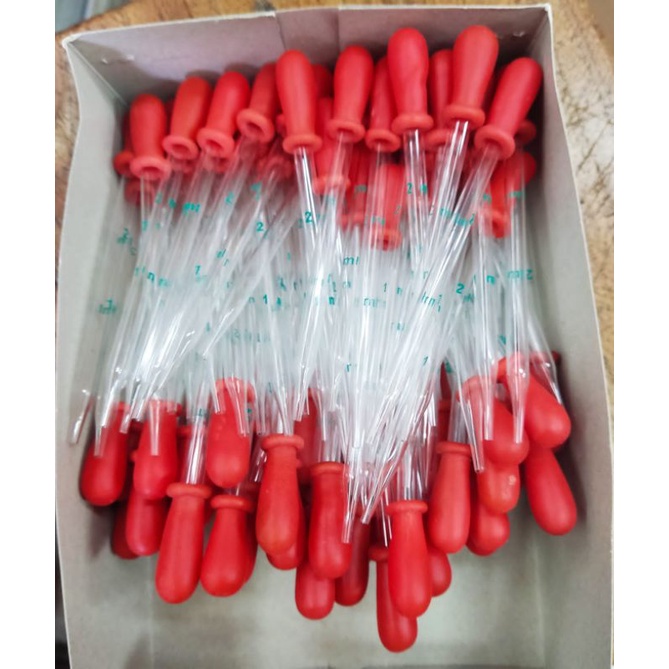 Pipet Tetes Dot Merah Skala 2 ml Per Box