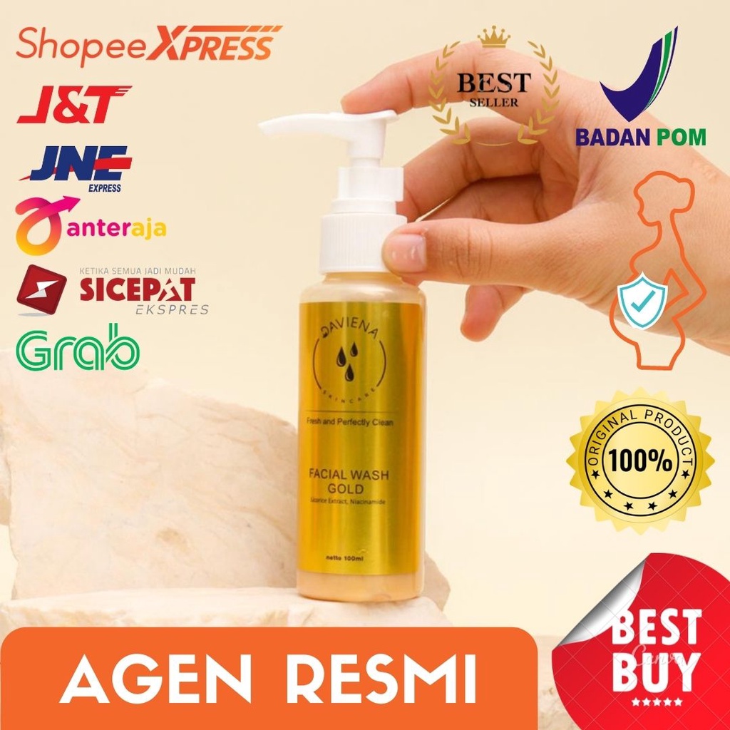 FACIAL WASH DAVIENA SKINCARE GOLD | GOLD SERIES DAVIENA SKINCARE SABUN PEMBERSIH WAJAH DAVIENA SKINC