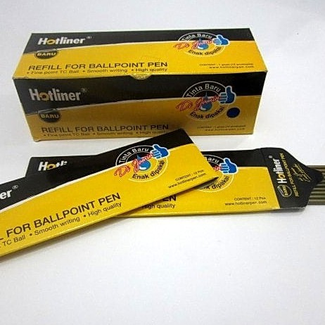 

Isi Bulpen Bolpoint Hotliner Biru , Hitam , Merah / Pak isi 12