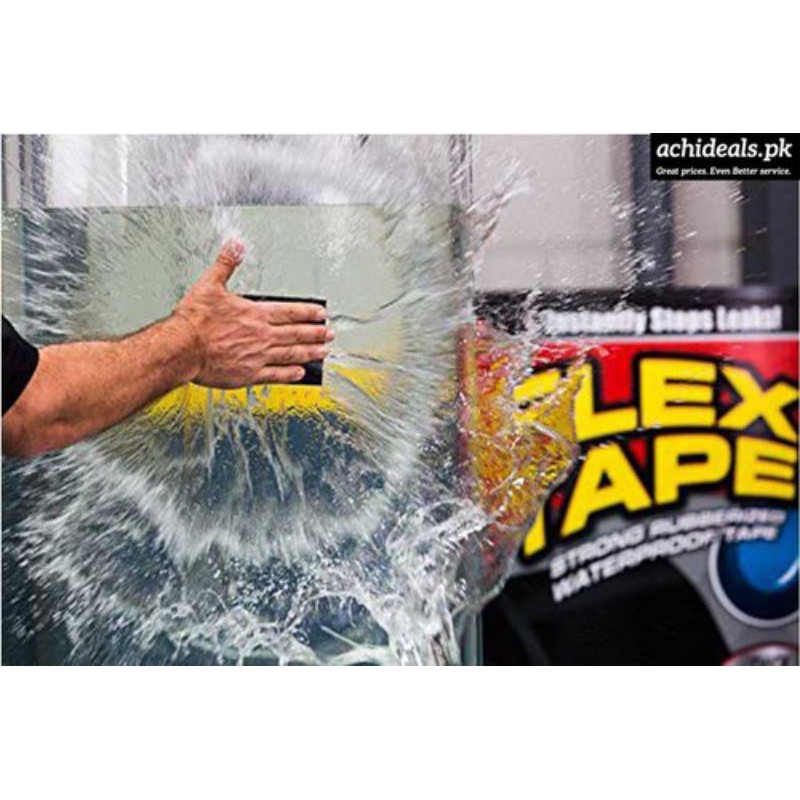 Flex Tape Selotip Perekat Tape Perekat Plester Hitam Waterproof Multifungsi Panjang 1,5 M X 10 Cm