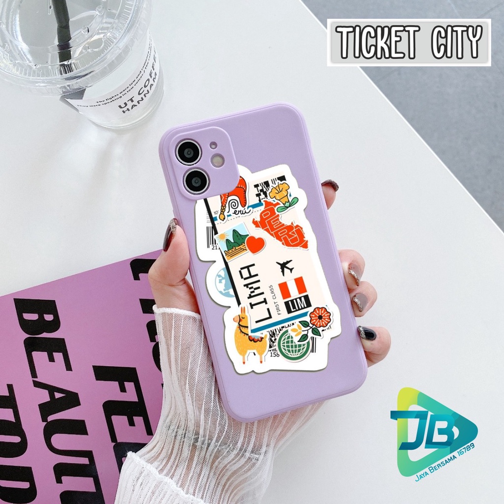 CASE CASING SOFTCASE SILIKON MACARON PELINDUNG KAMERA TICKET CITY OPPO VIVO SAMSUNG XIAOMI REALME IPHONE ALL TYPE JB5366