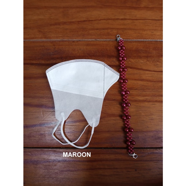 Konektor Masker Mutiara Putih | Konektor Masker Hijab | Konektor Masker