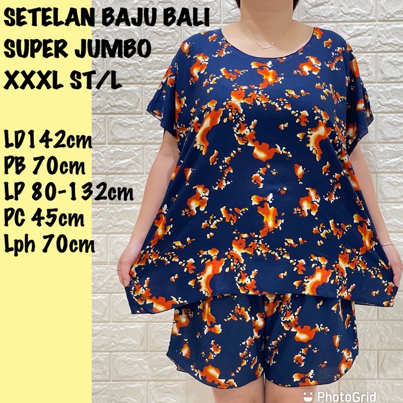 SETELAN BAJU BALI SUPER JUMBO FIT TO XXXL ST/L REAL PICT