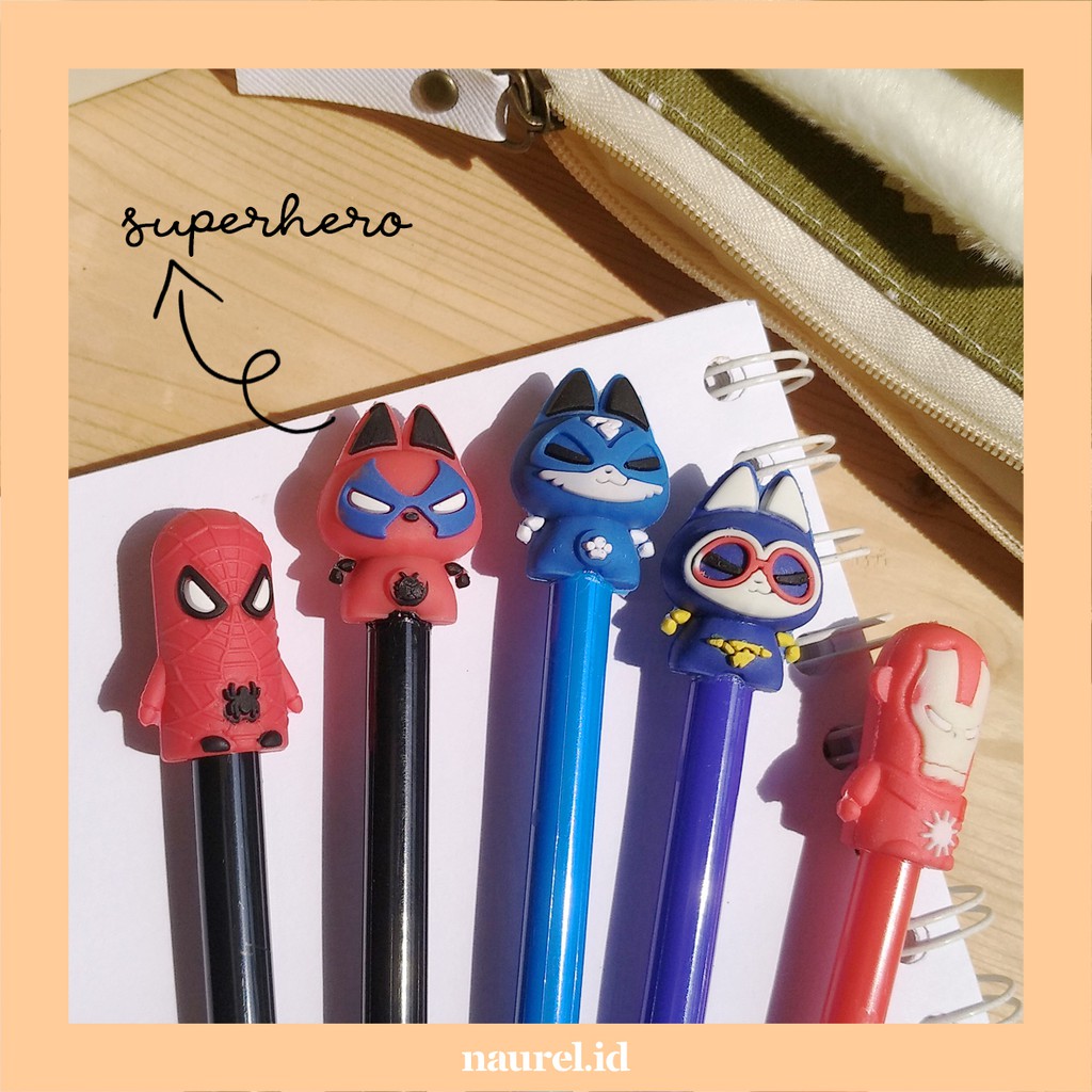 

[Naurel.id] Pulpen Karakter Superhero Spiderman Ironman Batman