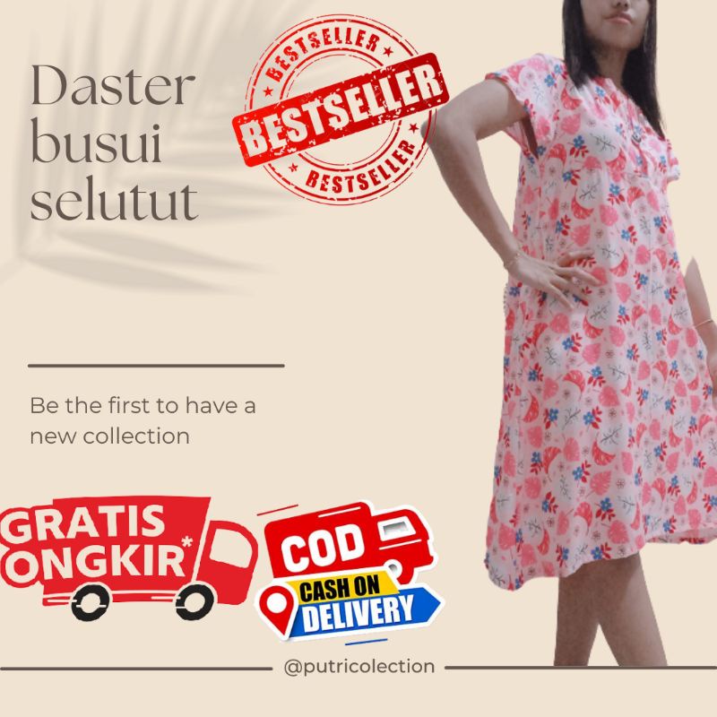 daster panjang selutut busui kekinian