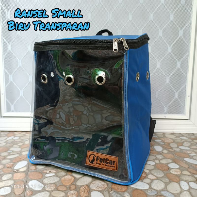 PET CARGO RANSEL TRANSPARAN - TAS HEWAN RANSEL TRANSPARAN