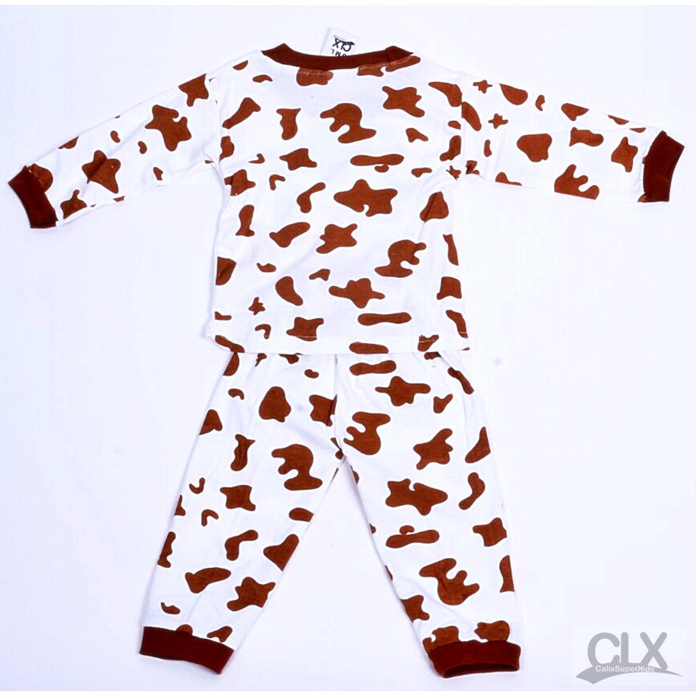 Piyama Anak Baby 1-3Thn Lovely Cow  Baju Tidur Setelan Laki Laki Perempuan