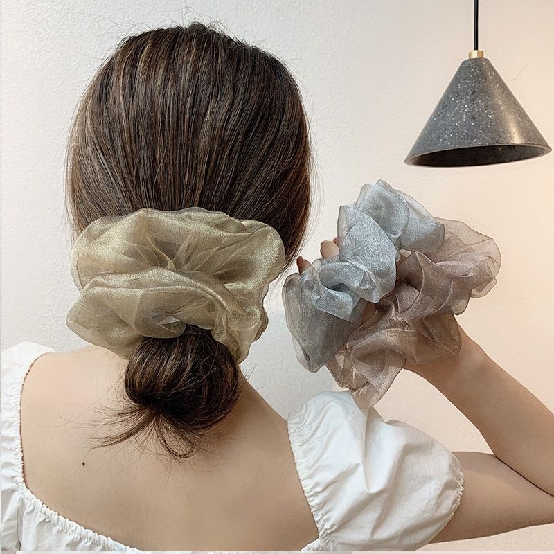 Scrunchie Organza - Kunciran Ikat Rambut Korea (besar) Cepol Hijab/Jilbab