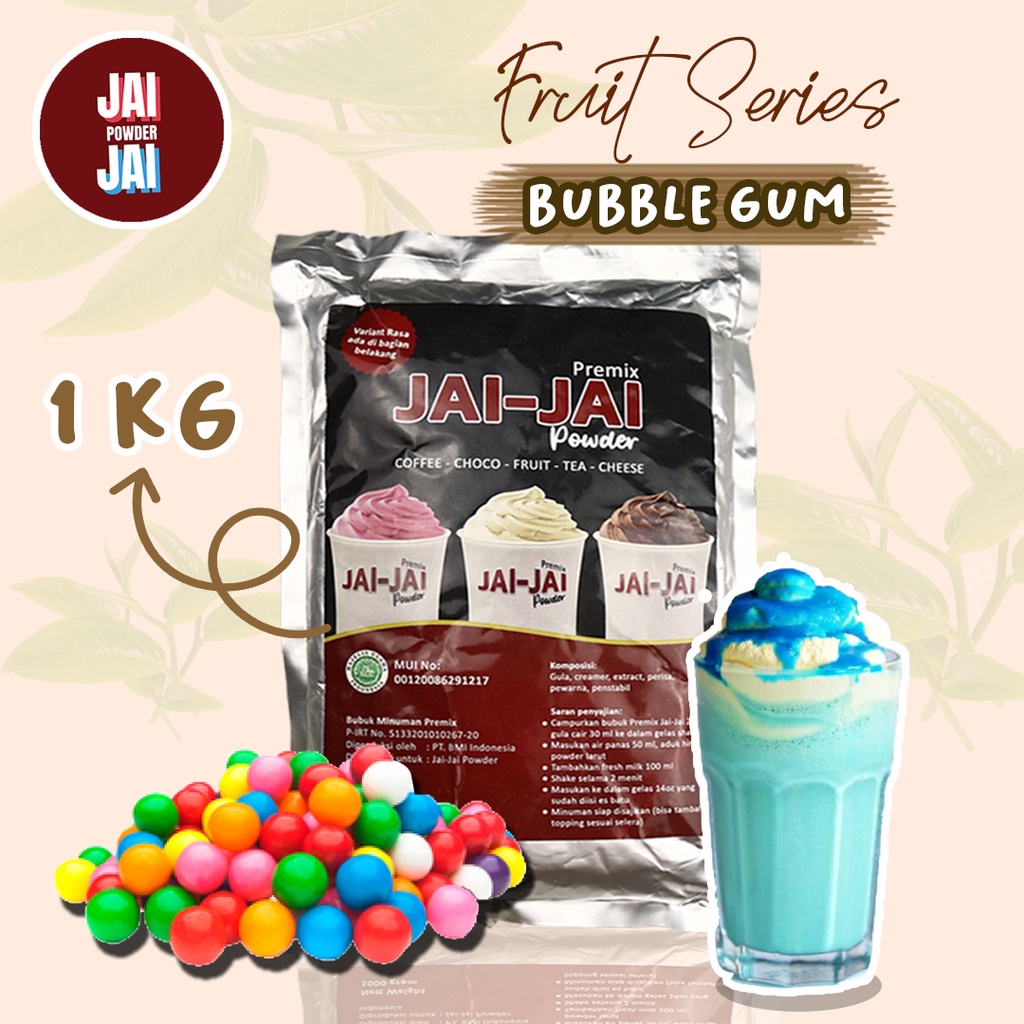 

Bubuk Minuman 1kg - BUBBLEGUM - Jai Jai Powder