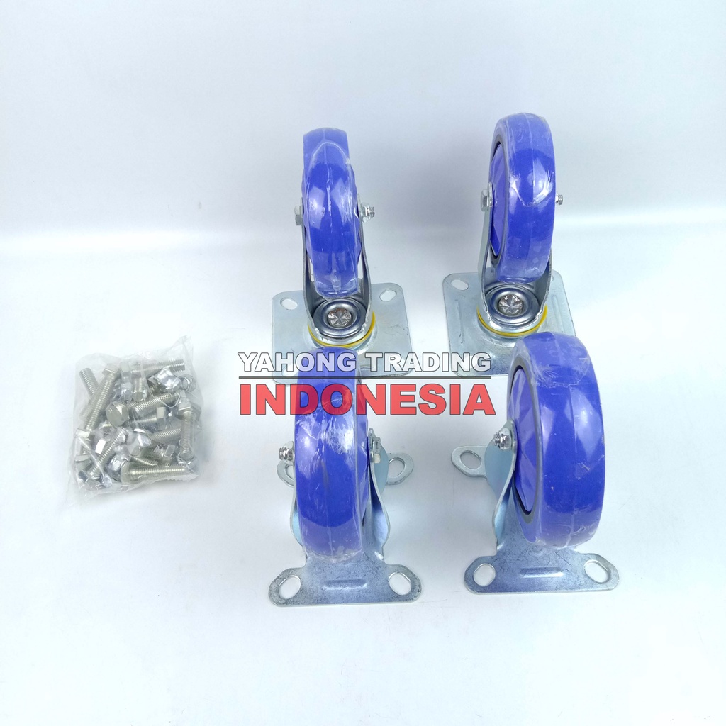 Roda Troli Trolley Wheel 1 Set 300kg