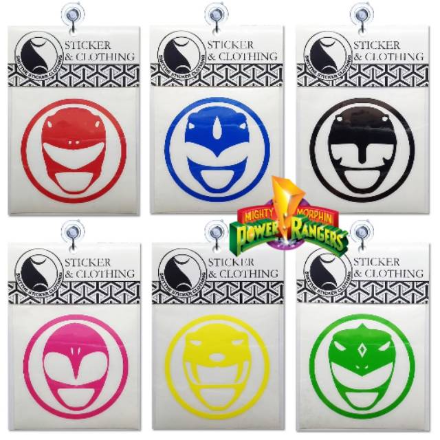 1 pc Stiker Power Rangers Mighty Morphin Cutting Sticker untuk aksesoris mobil motor