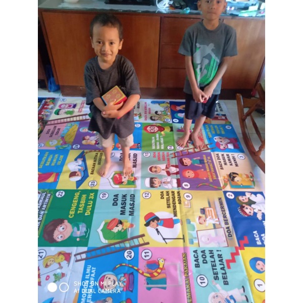1x1 meter playmat ular Tangga doa sehari-hari playgame playboard Playground Montessori matras main a