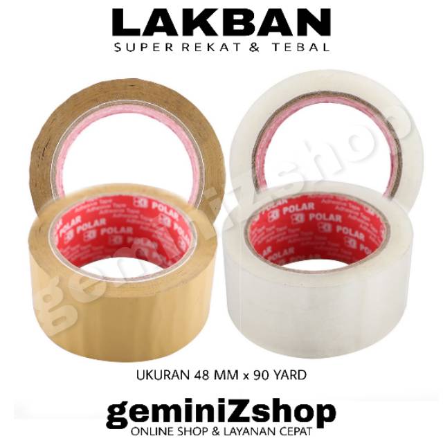 

Lakban Tape OPP 48mm x 90yard Bening Coklat