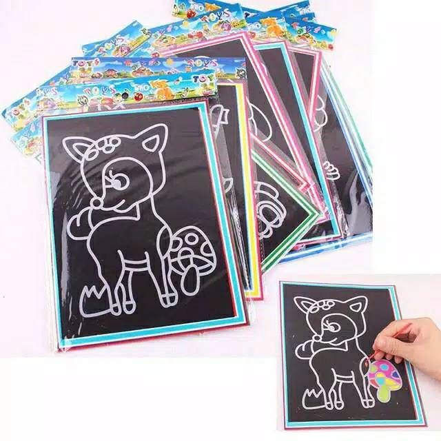 Kertas Mewarnai Ajaib / Magic Scratch | Shopee Indonesia