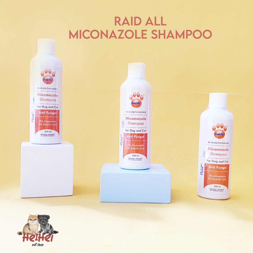 Raid All Shampoo Miconazole for Dog &amp; Cat 200 ml - Shampo Anti Jamur Kucing Anjing