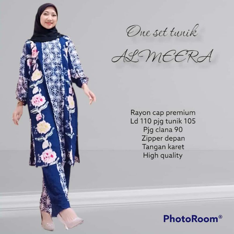 set/one set tunik batik almeera