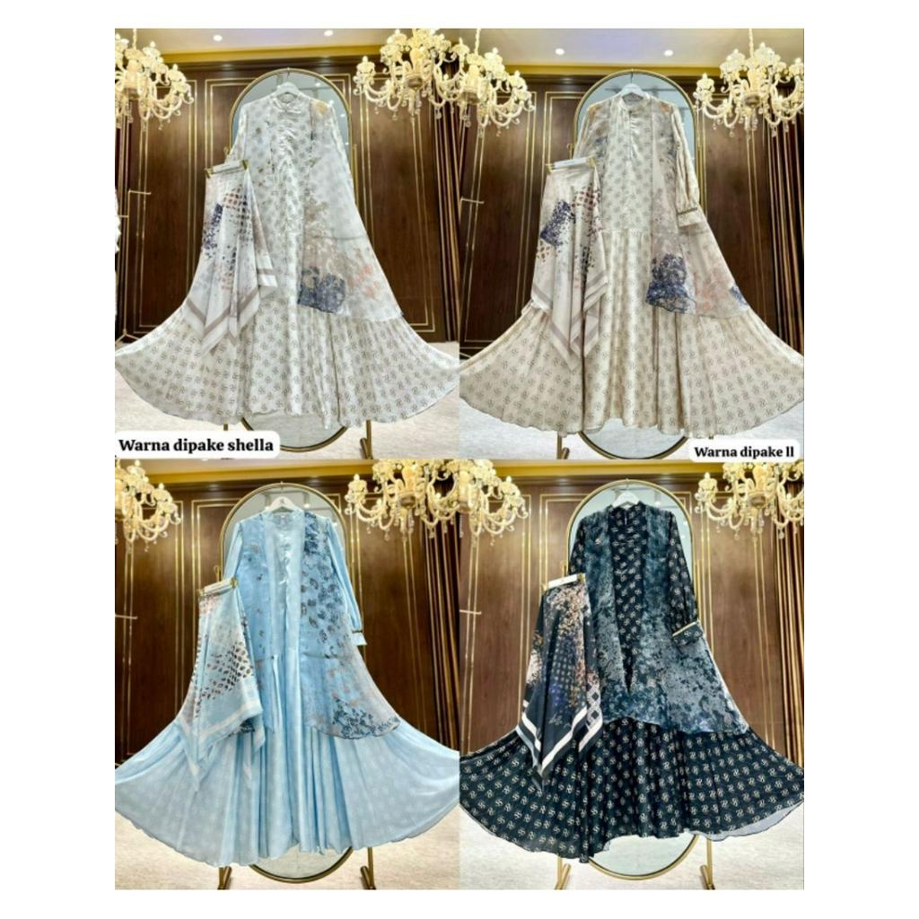 DRESS MEWAH LUCINTA LUNA ORIGINAL SHELLASAUKIA