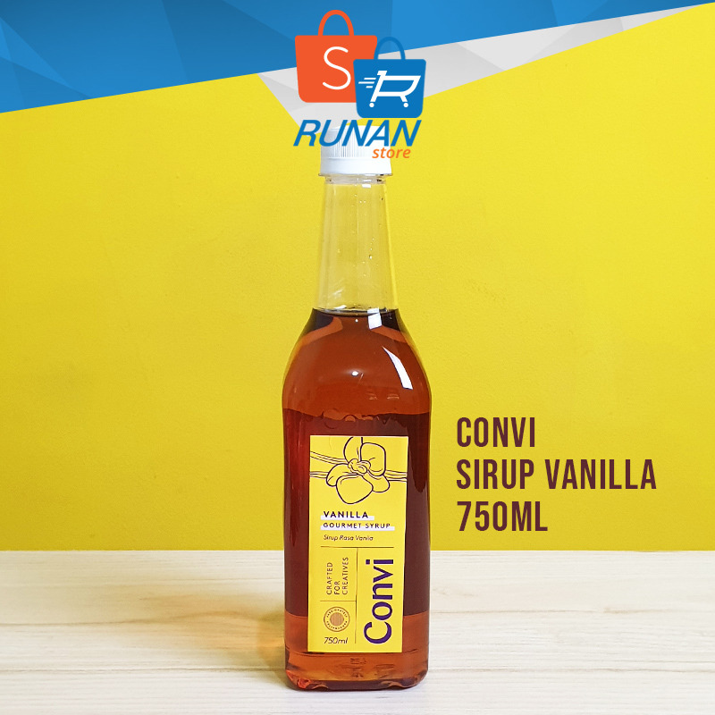 

Sirup Vanilla 750 ml Convi Vanilla Gourmet Syrup Premium Rasa Vanila