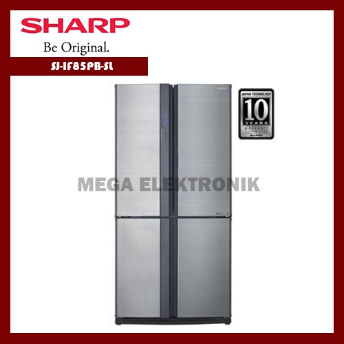 Sharp SJ-IF85PB-SL Kulkas Side By Side Queen Series J-Tech Inverter 640Liter