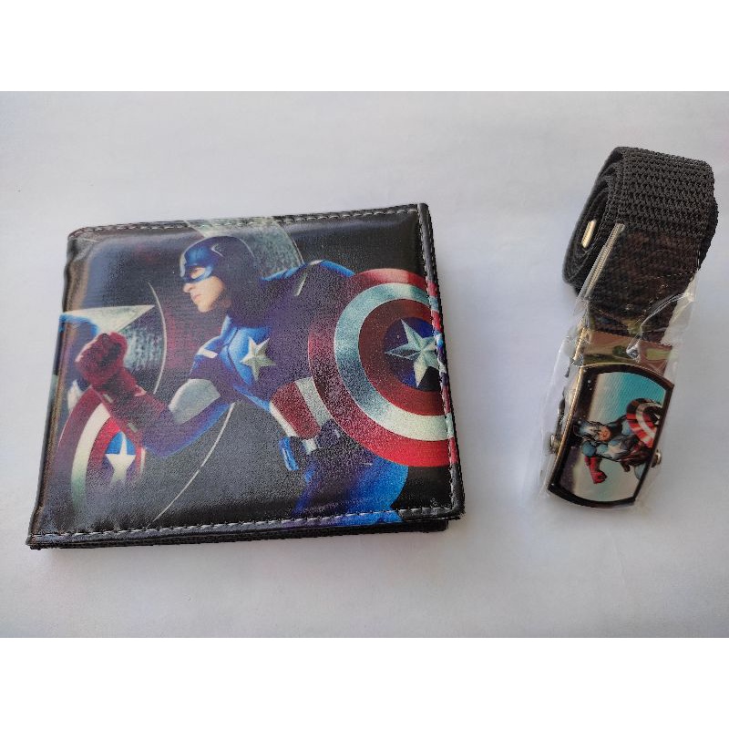 Beli 1 Gratis 1 Dompet Anak Karakter Captain Amerika Dan Gesper Anak Kapten America