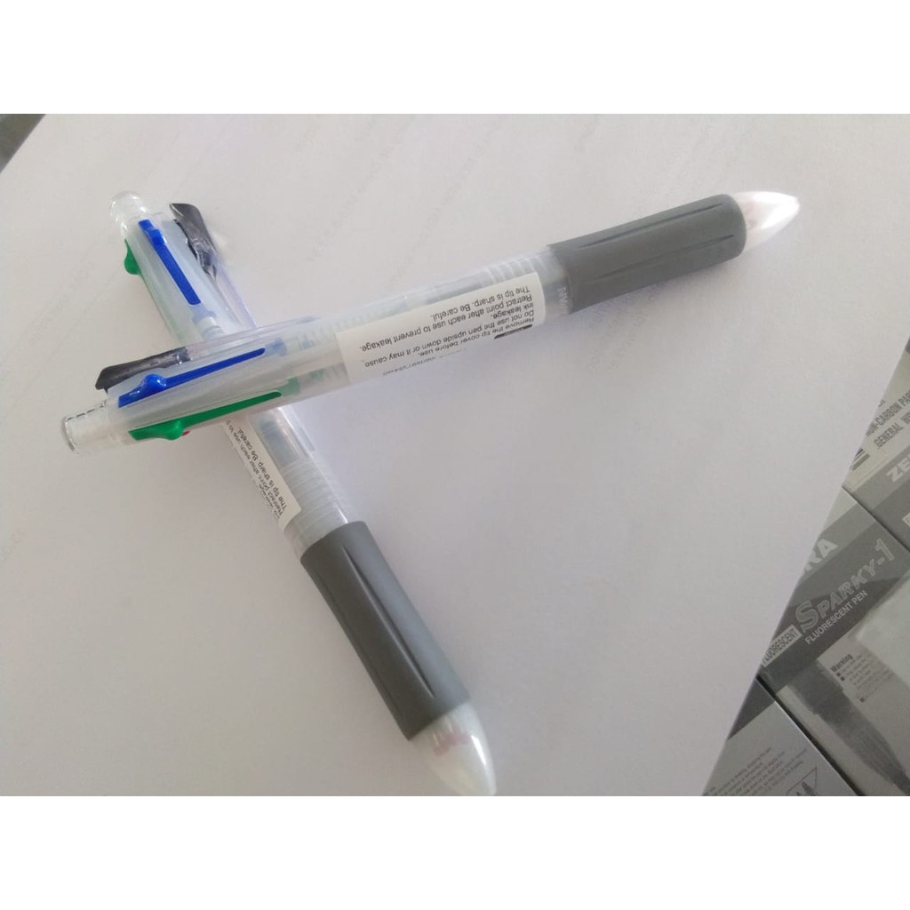 

ZEBRA CLIP ON MULTI 4 COLORS + PENCIL TRANSPARANT