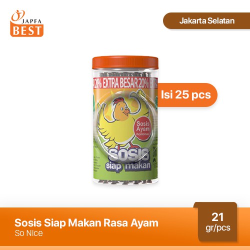 So Nice Sosis Siap Makan Rasa Ayam 25 Pcs x 21 gr