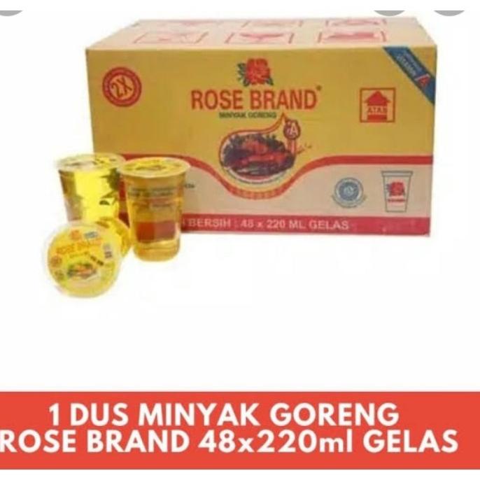 

best produk] Minyak Goreng Rose Brand gelas 220ml x 48 bh 1 dus minyak rose brand