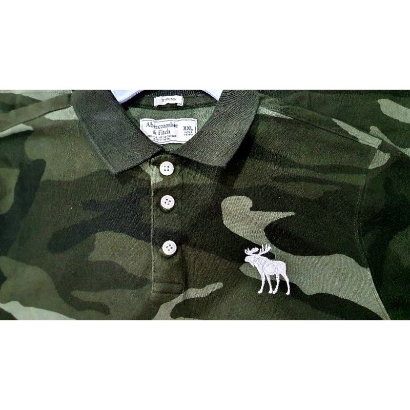 Men Polo Shirt / Kaos Polo Army - Abercrombie &amp; Fitch (size XXL)