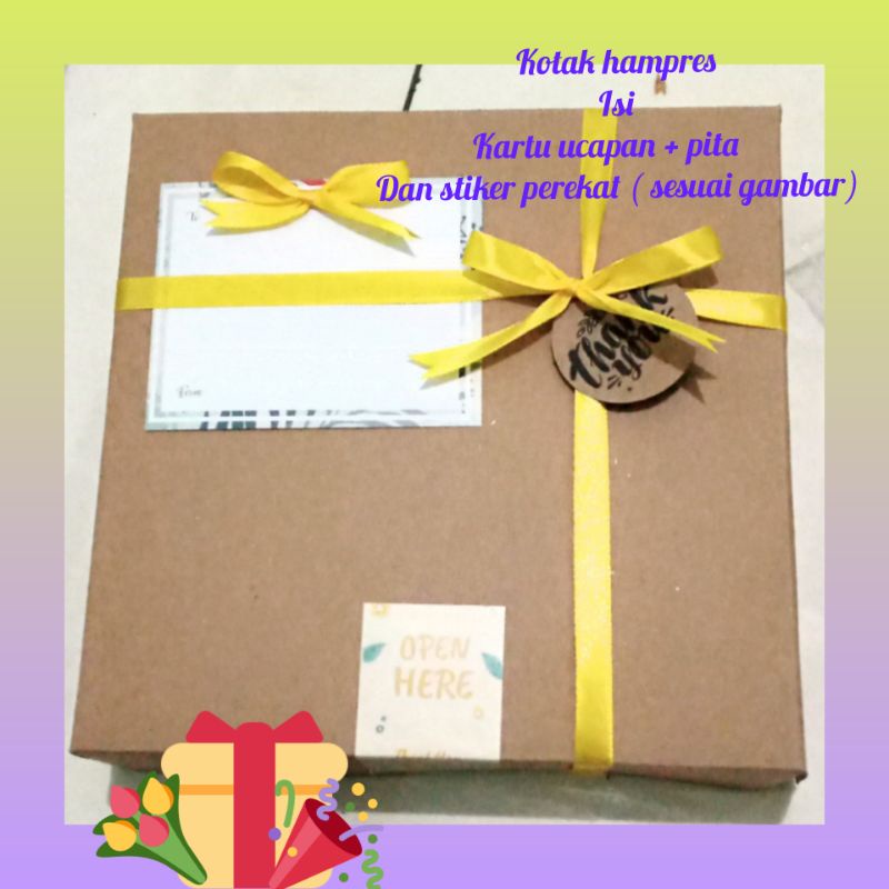 

kotak hampres/ kotak hadiah/ kotak pembungkus hadiah