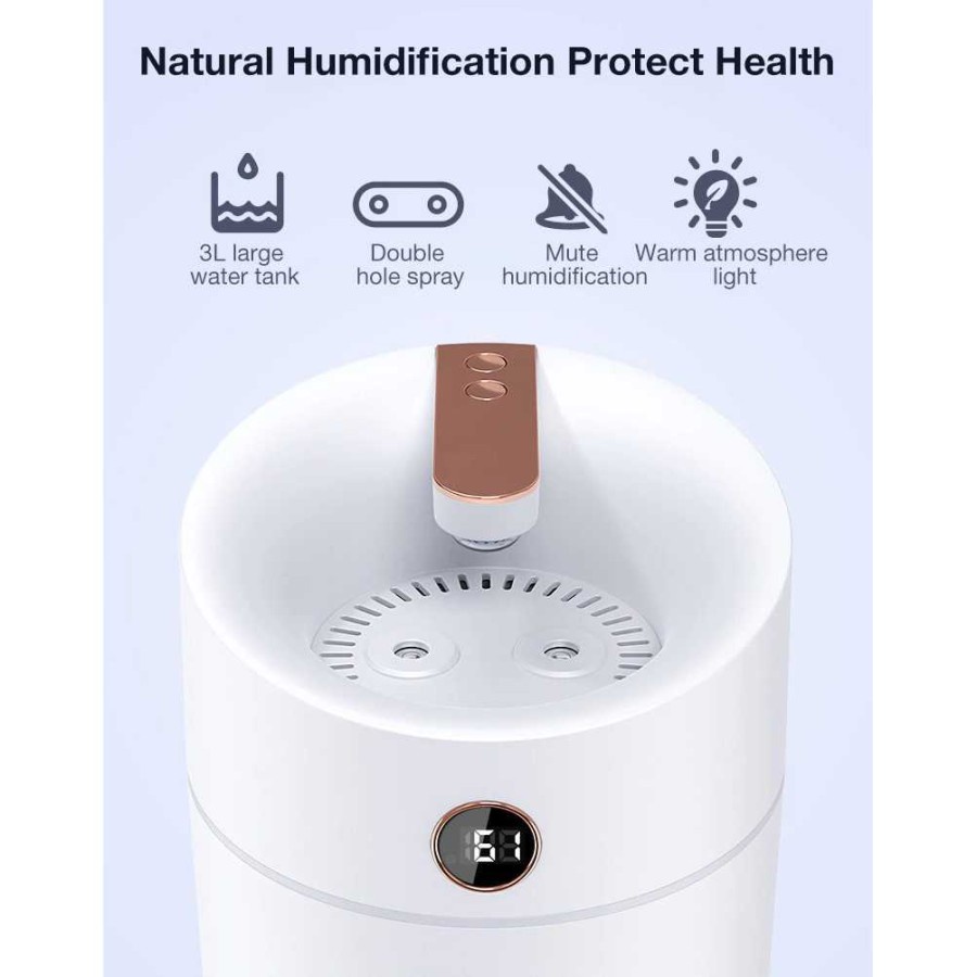 Moi 3000ML Large Capacity Humidifier Diffuser Aromateraphy