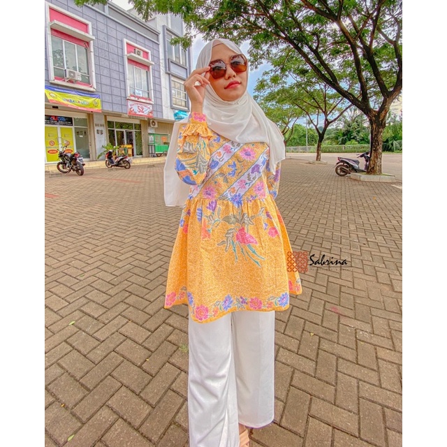 Ayana Blouse Batik Cantik Modern Wanita Stylish Modis Soft Kombinasi