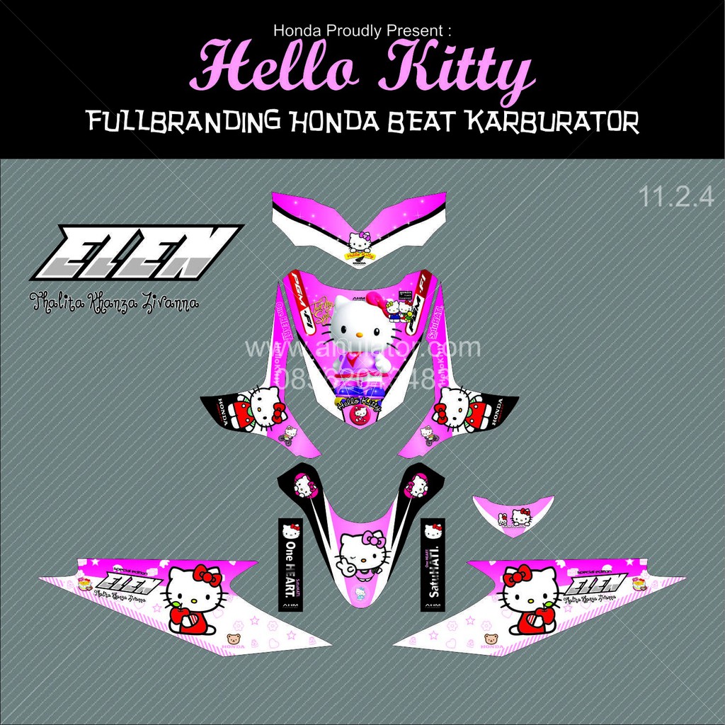 Sticker Striping Motor Stiker Honda Beat Hello Kitty Elen 1 Spec A Harga Promo Diskon Kualitas Dija Shopee Indonesia