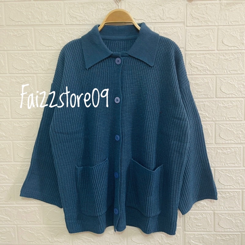 Keyra Oversize Cardigan Rajut Kancing Wanita / Outer Cardigan Knit premium Store09 Murah