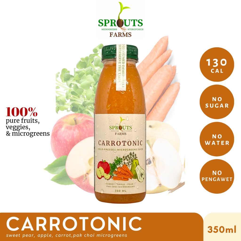 

Sprouts Farms Juice CARROTONIC 350ml (Cold-Pressed MICROGREENS Jus)
