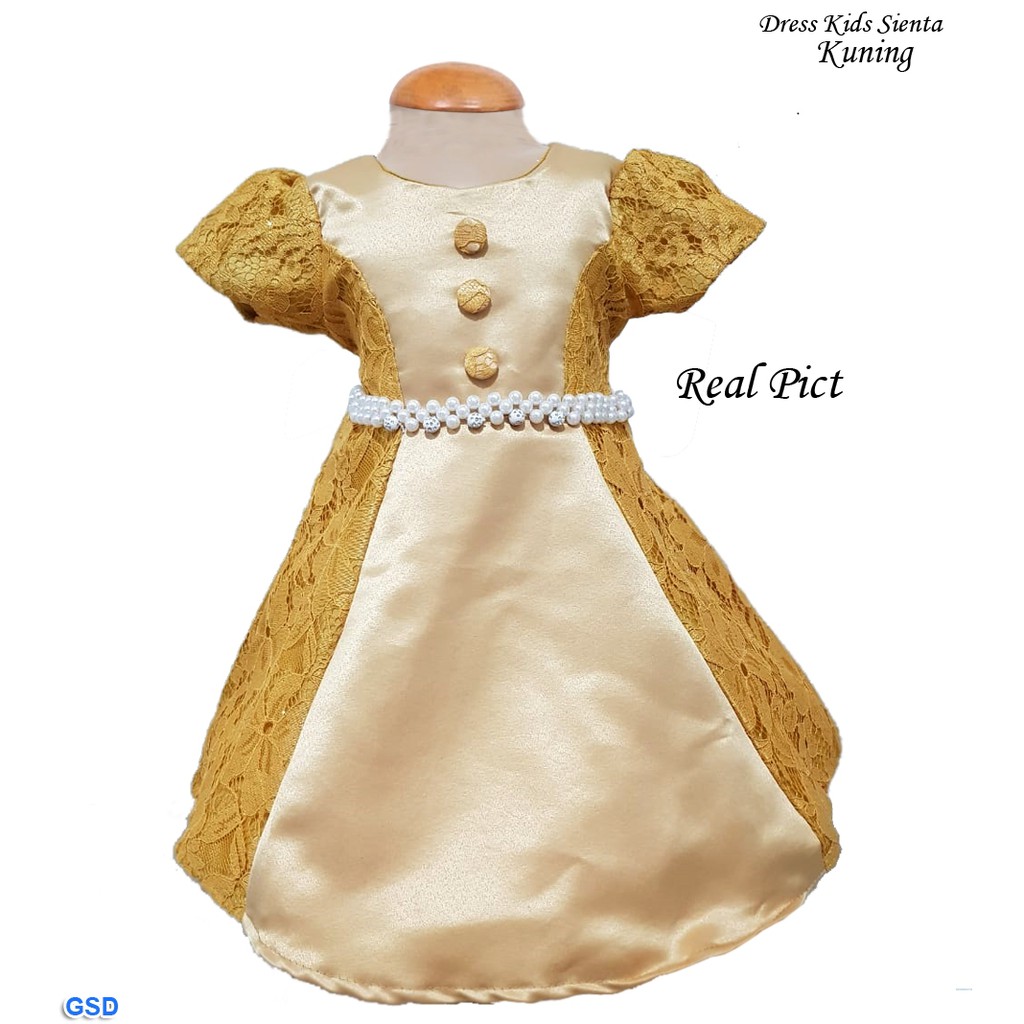 Dress Kids sienta/Gaun Pesta Anak - Anak/Dress Elegant/ Baju Anak Murah Realpict