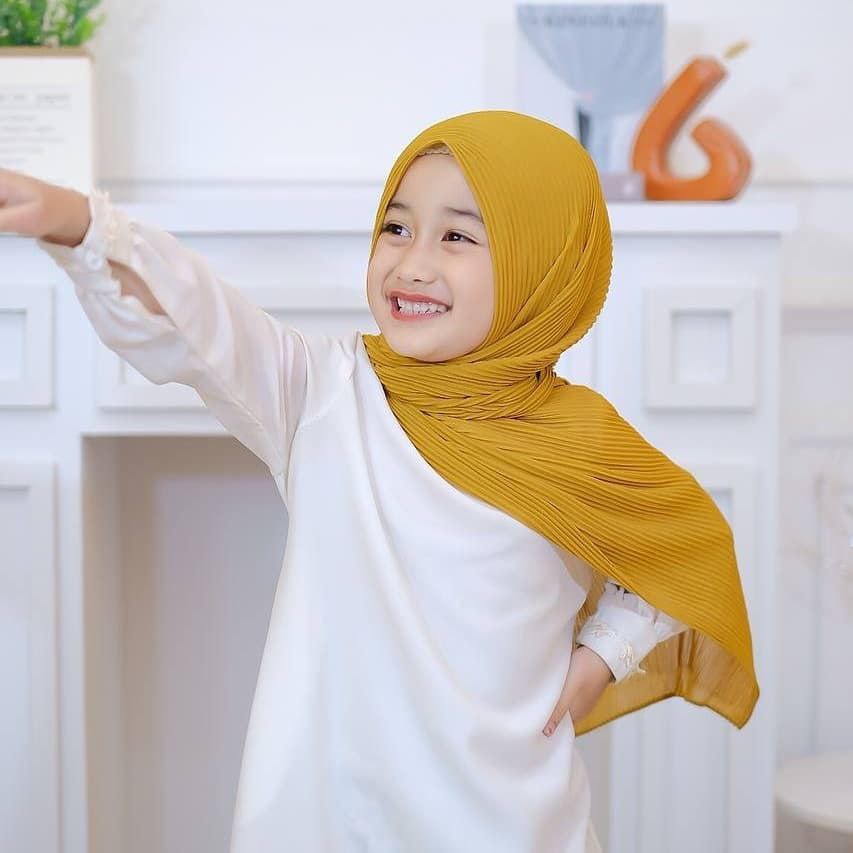 Pashmina Tali Plisket Anak / pashmina plisket anak / nadia kids