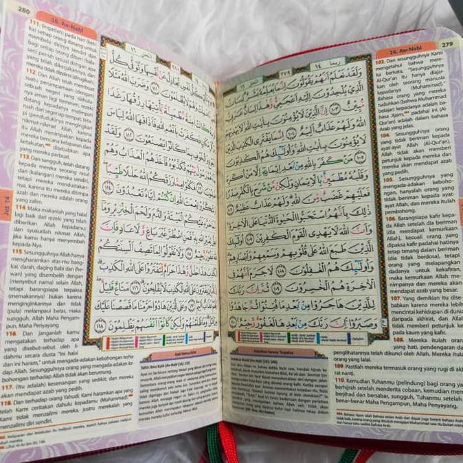 Alquran Wanita Tajwid Berwarna Terjemah Rainbow Size Kecil
