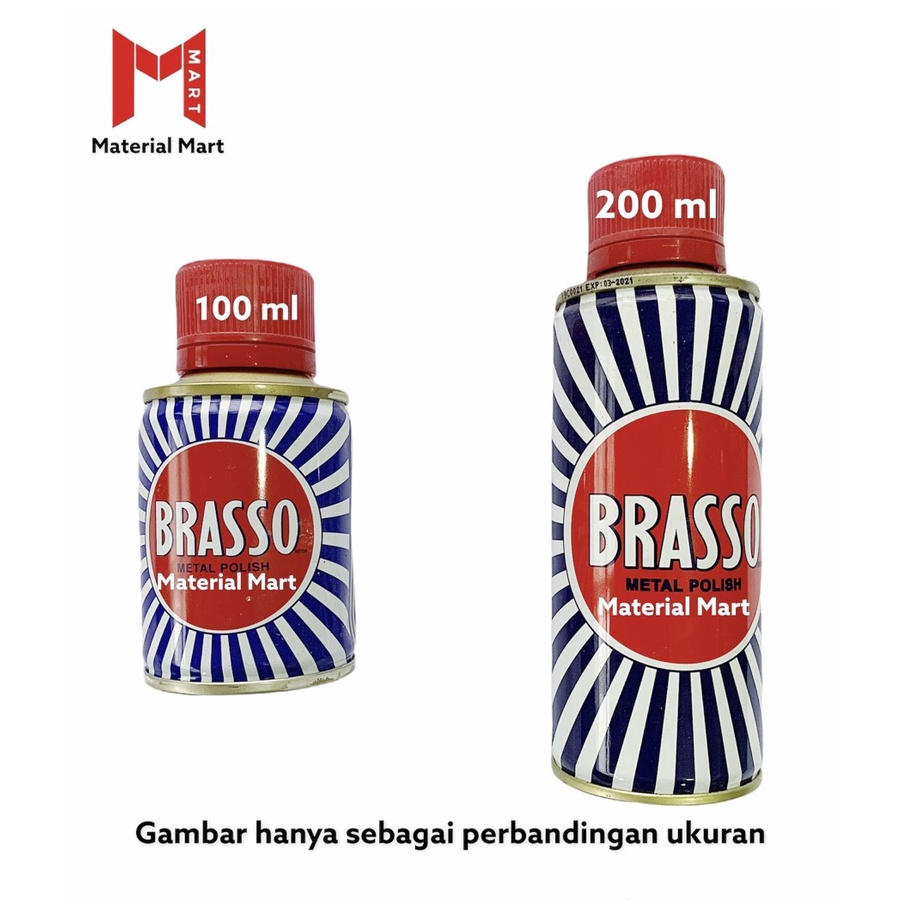 Brasso Metal Polish 200ml | Braso 200 Pengkilap Logam | Pembersih Karat | Material Mart