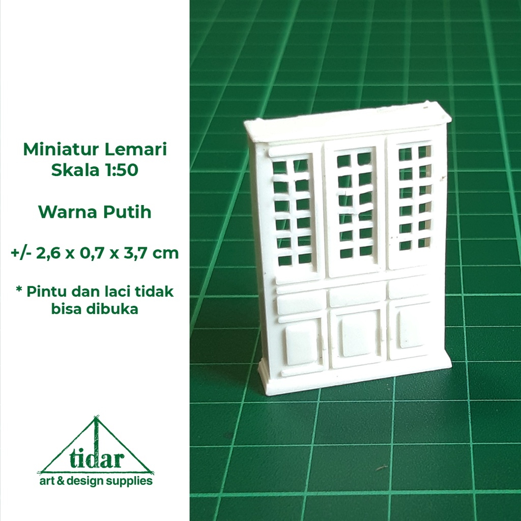 

[MR] BD - Miniatur Lemari Makan Putih - Maket Almari Plastik Skala 1:50
