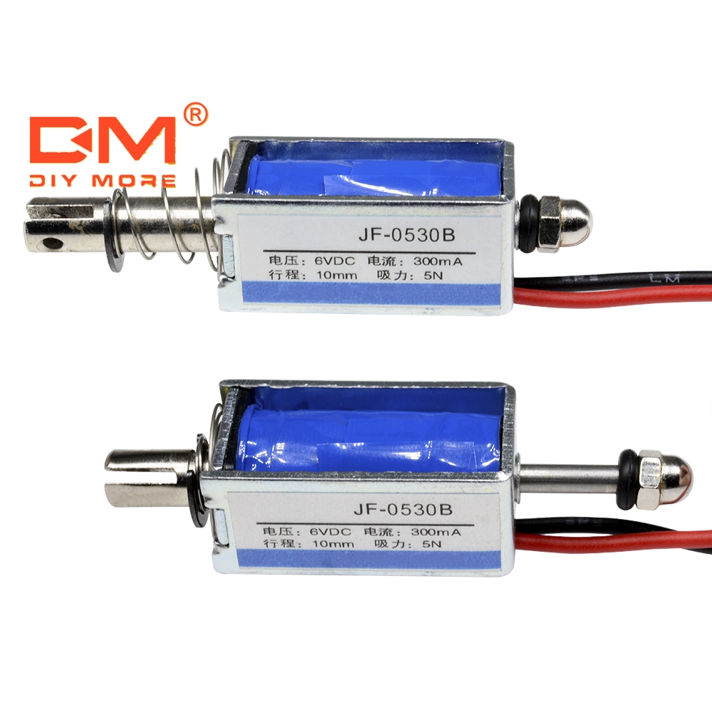 〖Factory Supplier/COD〗Solenoid Elektromagnet Tarik Dc 6v 300ma 5n/10mm Jf-0530B Tipe Push-Type