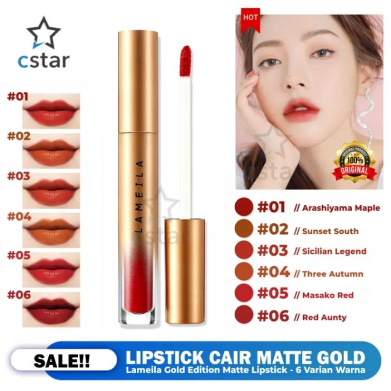 Lip Glaze - LAMEILA Lipstik Gold Glaze