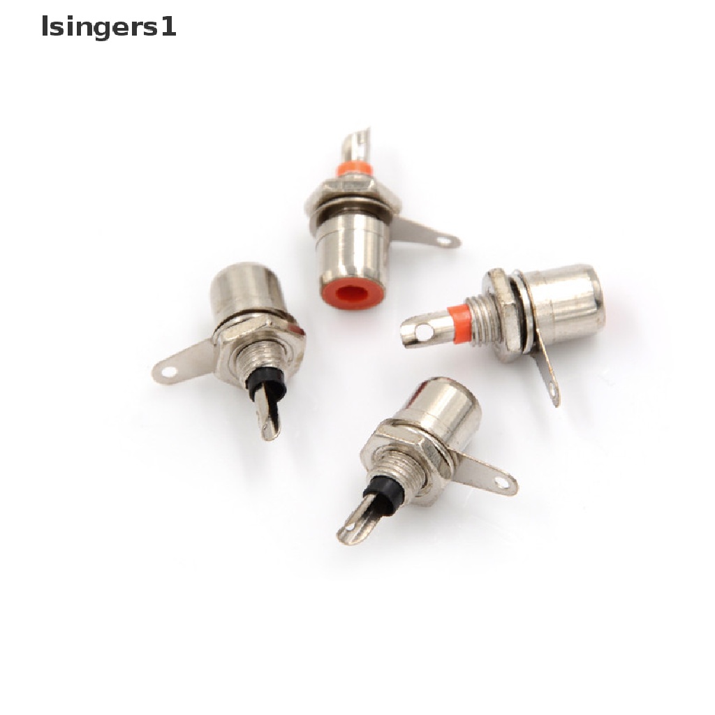 (lsingers1) 4pcs Konektor Soket RCA Female Bahan Metal