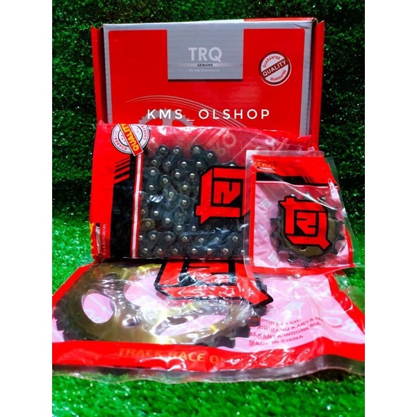 Gearset Girset Gear Gir Rantai Set Paket Karisma Supra X 125 Kirana Merk TRQ