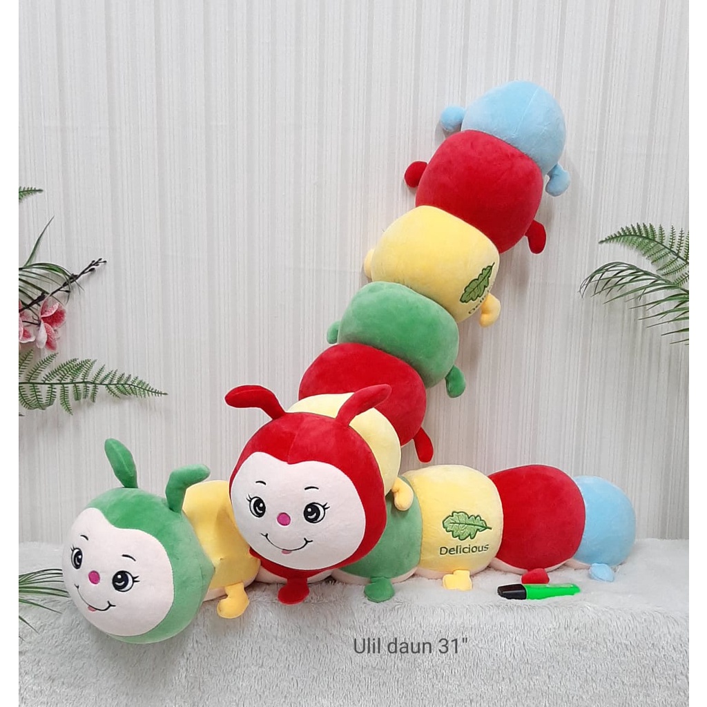 Boneka Ulil  Earphone 70cm/25&quot;/boneka ulat/boneka caterpillar/Animal Boneka