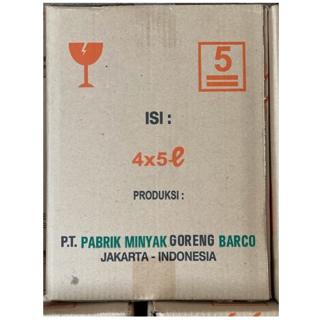 

minyak barco 4x5 liter per dus